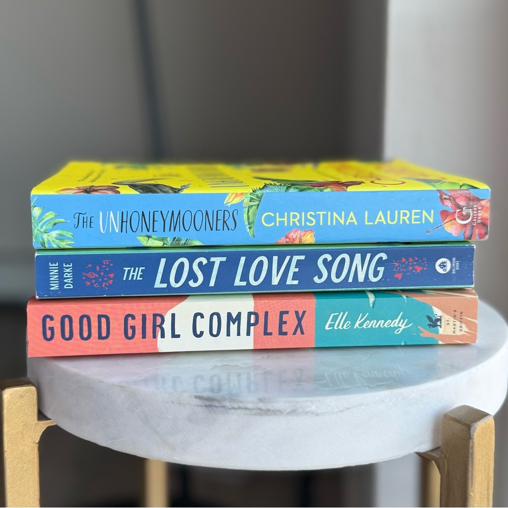 The Unhoneymooners, Good Girl Complex, The Lost Love Song paperback books